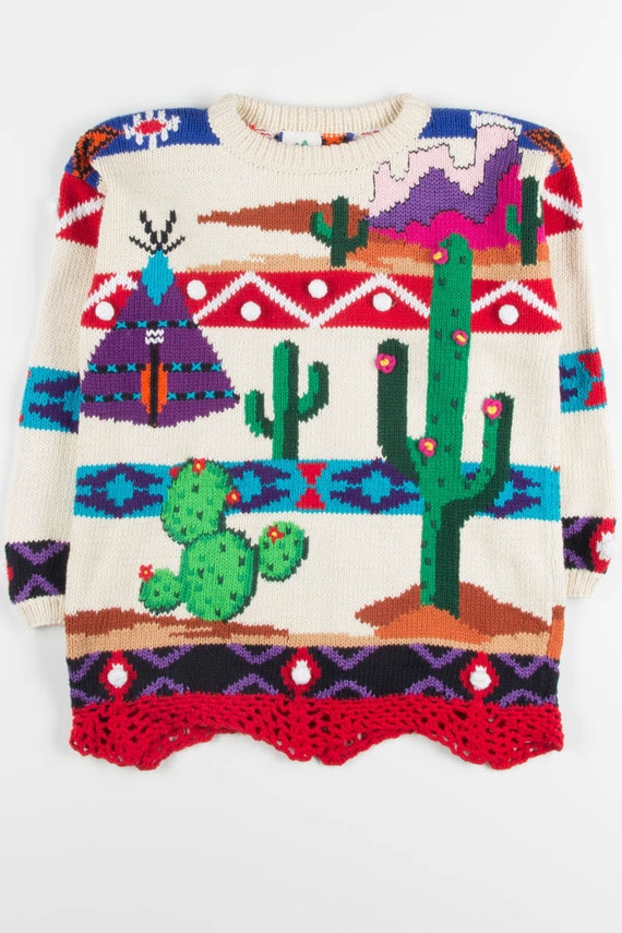 Vintage Desert Cactus Sweater