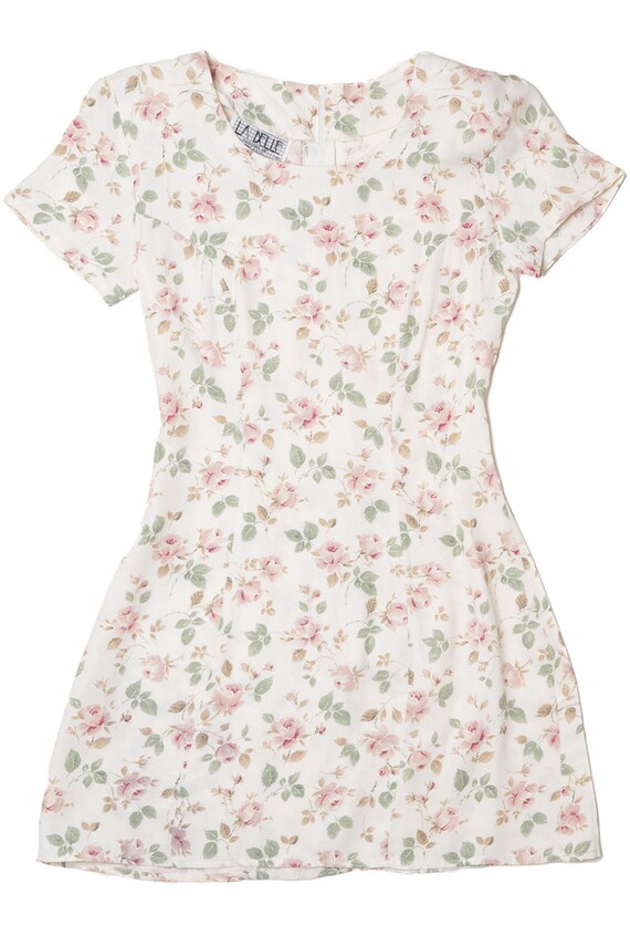 Vintage Ivory Floral La Belle Dress