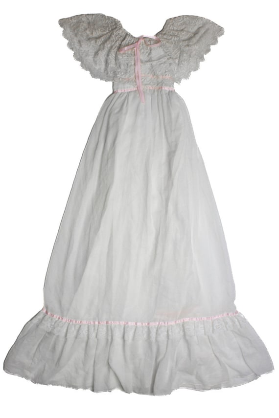 Vintage Lace Maxi Dress (1980s) 906