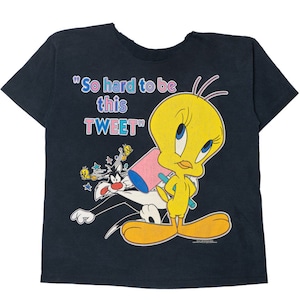 Camiseta vintage de 1995 con el mensaje "So Hard To Be This Tweet" de Tweety Bird, Looney Tunes