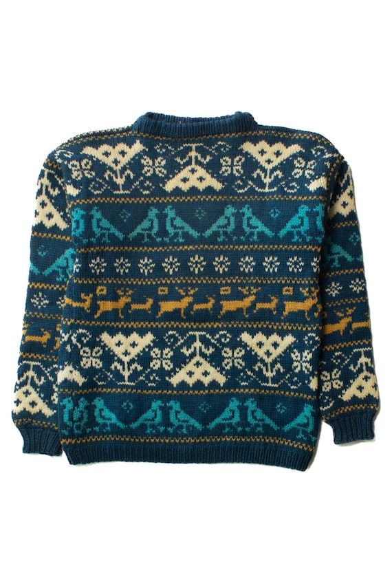 Vintage Deer & Birds Fair Isle Sweater (1980s)