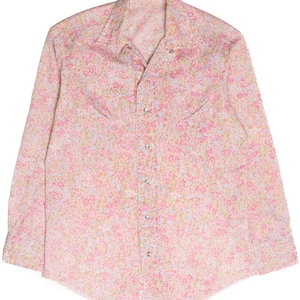 Vintage Floral Western Style Button Up Shirt