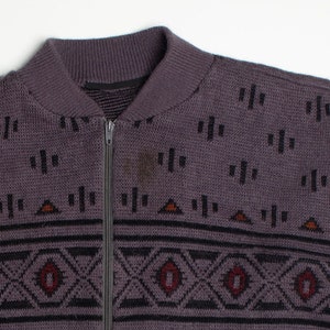 Vintage Purple Fair Isle Sweater