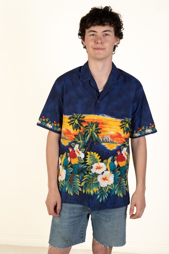 Vintage Pacific Legend Sunset Hawaiian Shirt (1990