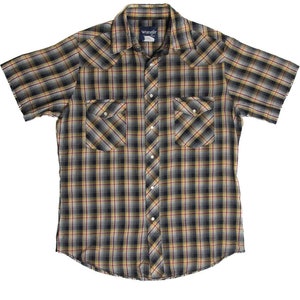 Recycled Wrangler Yellow And Red Button Up Shirt
