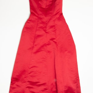 Red Beaded Side Slit Prom Dress (sz. M)