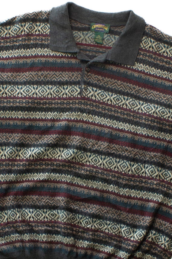 Vintage Cambridge Classics Polo Collar 80s Sweater - image 2