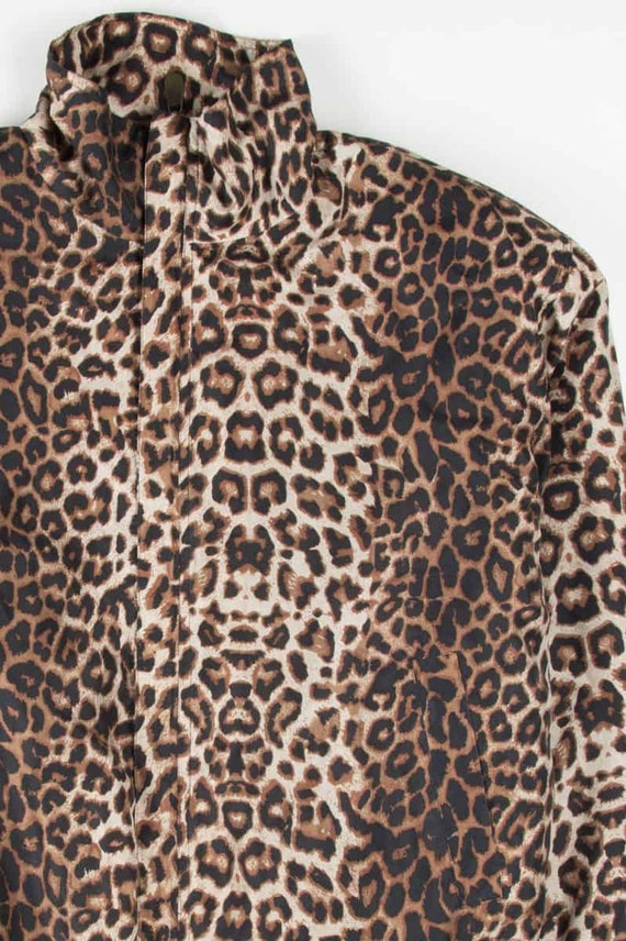Leopard Print Silk 90s Jacket 18467