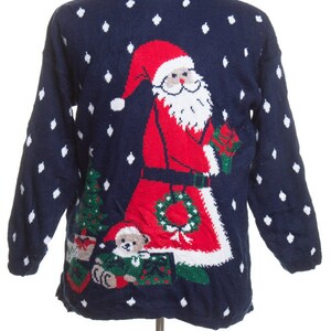 Suéter navideño feo azul 43622