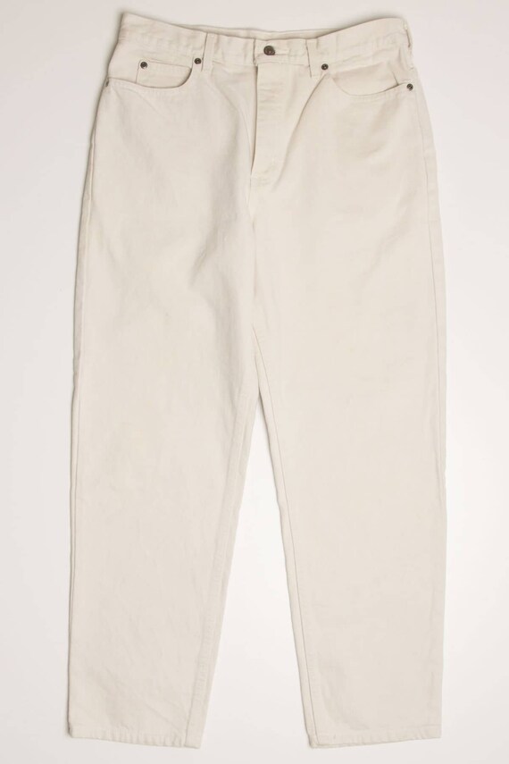 Cream Lands' End Denim Jeans (sz. 12 Petite)