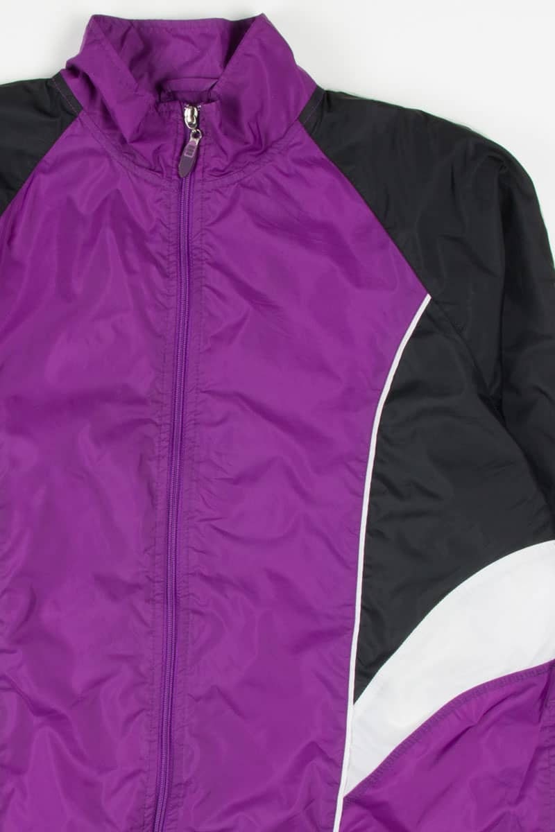 ジャケット・アウター 90s vintage Tailored Jacket Black Purple Vintage 90s Zipper Jacket Purple/Vapor Inspired, Size L | eBay