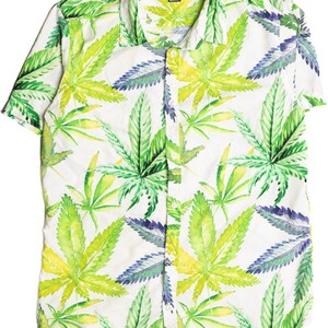 Bright Green Hawaiian Shirt 2262