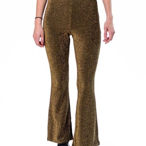 Gold Sparkle Bell Bottoms