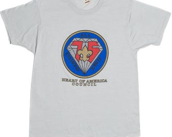 Vintage Boy Scouts of America "Diamond Jubilee" Paper Thin Single Stitch T-Shirt (1980s)