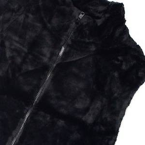 Black Faux Fur Vest 1