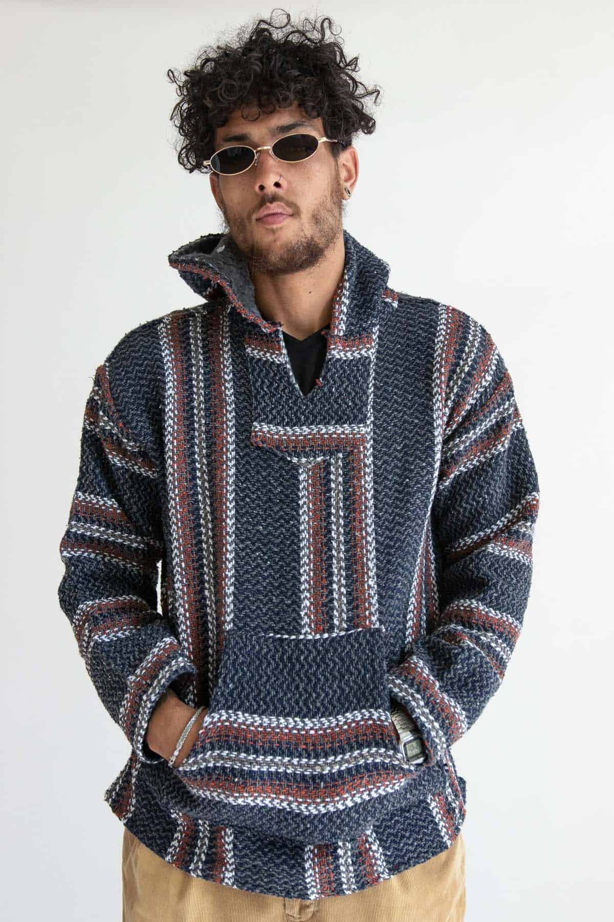 Charcoal Cantaloupe Baja Hoodie Drug Rug Etsy