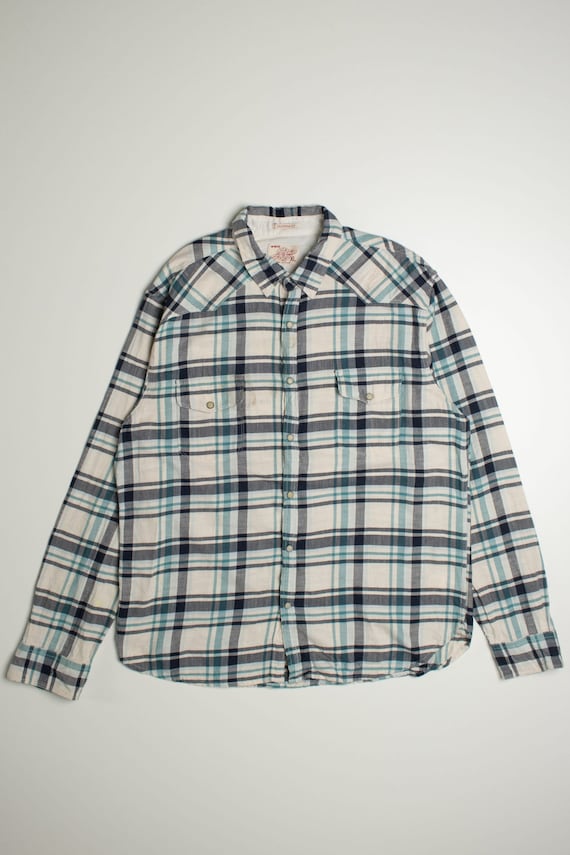 Vintage Lucky Brand White and Blue 