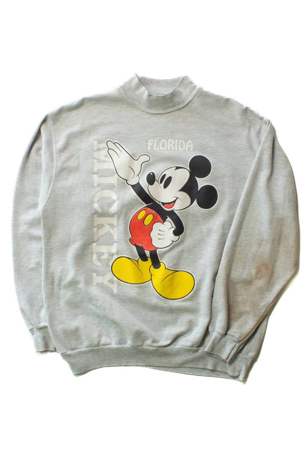 Vintage Mickey Mouse Florida Mock Neck Sweatshirt (1990s) - Etsy