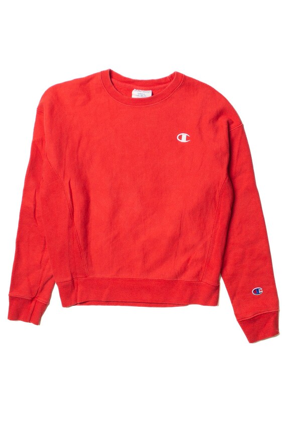 Red Reverse Weave Champion Sweatshirt Etsy Australia