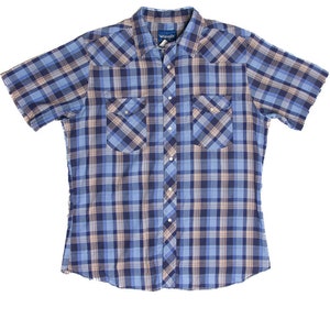 Gerecycled blauw Wrangler-shirt met knopen