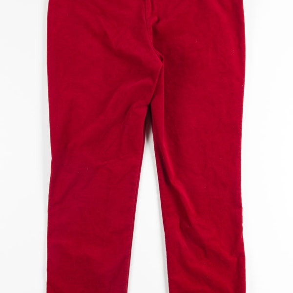 Red Corduroy Leggings