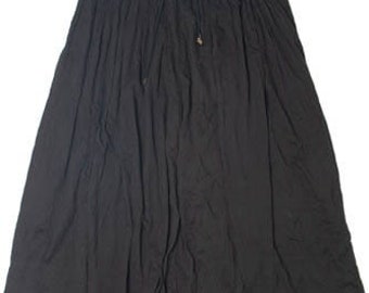 Vintage Black Semi-Sheer Maxi Skirt