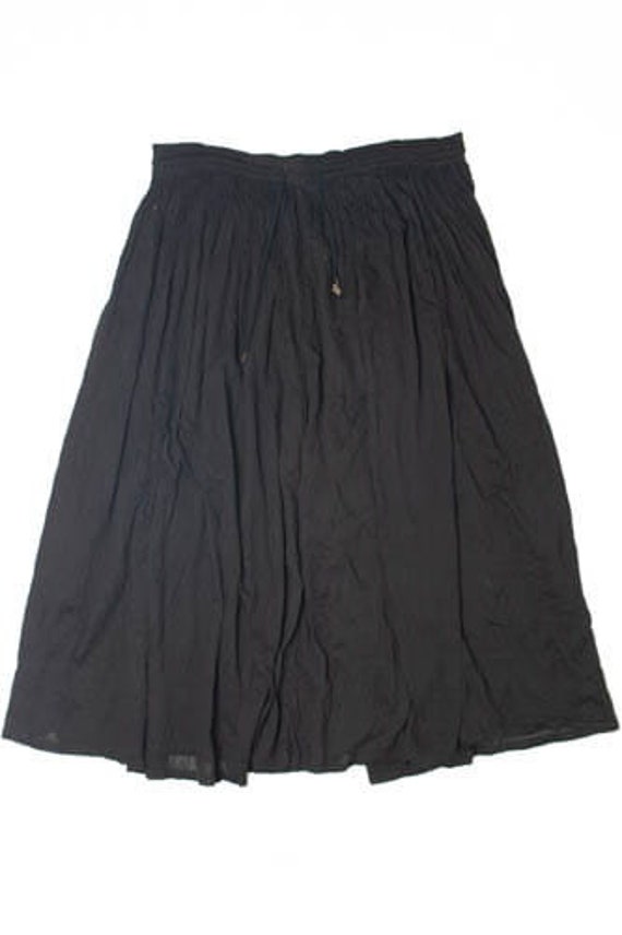 Vintage Black Semi-Sheer Maxi Skirt