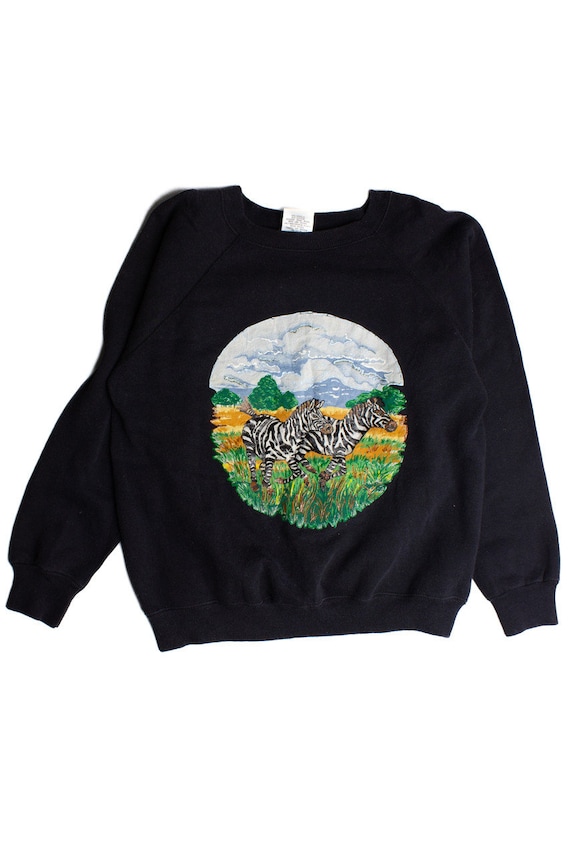 Vintage Zebra Safari Sweatshirt (1990s) 8598