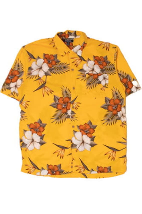 Yellow Orange Hibiscus George Hawaiian Shirt