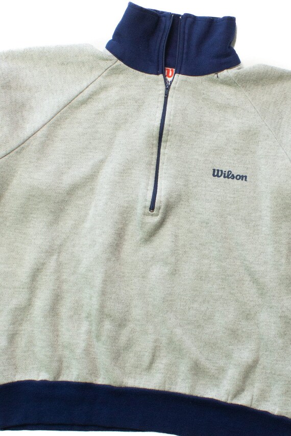 Vintage Wilson Half Zip Pullover Sweatshirt (1990… - image 2