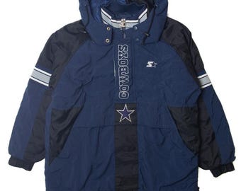 Dallas Cowboys Vintage 90s Starter Hooded Jacket - Rare Star Logo
