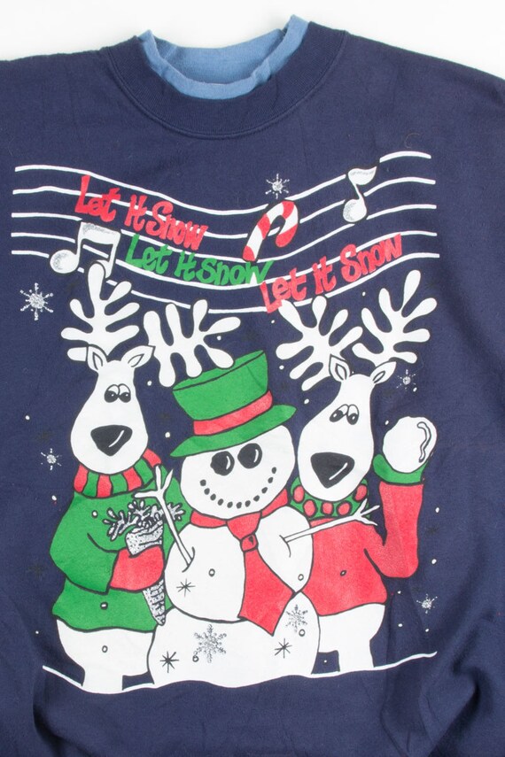 Carol Singing Reindeer & Snowmen Sweatshirt