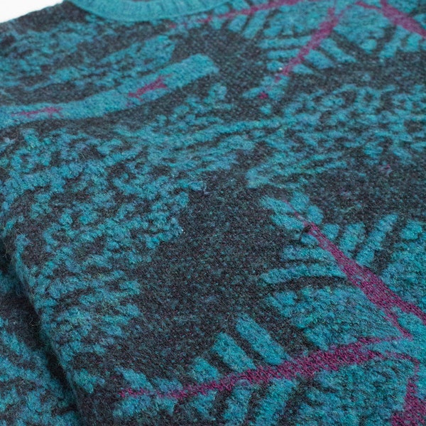 Teal Snowflakes Conte of Florence Sweater 3879