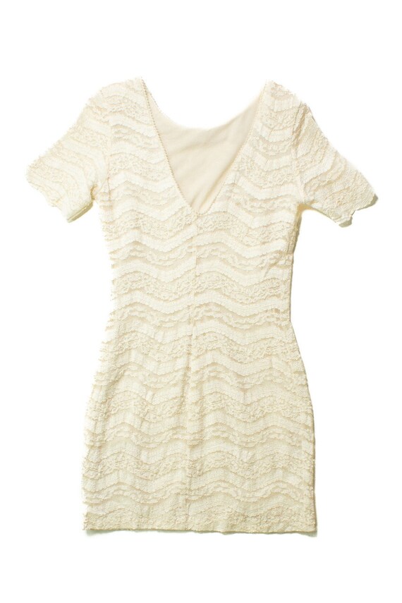 Vintage White Pearl Mini Dress - image 3