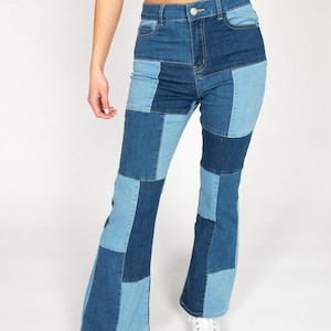 Bell Bottom Patchwork Jeans