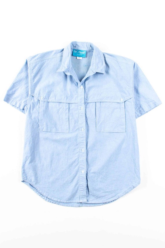 Painted Tropics Chambray Button Up Shirt - image 2