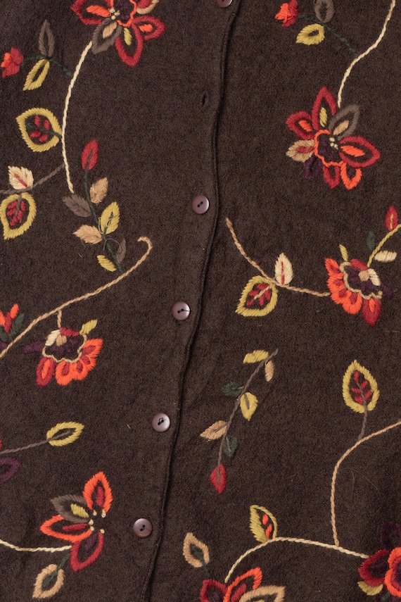 Vintage Floral Embroidered Dress Barn Sweater - image 2