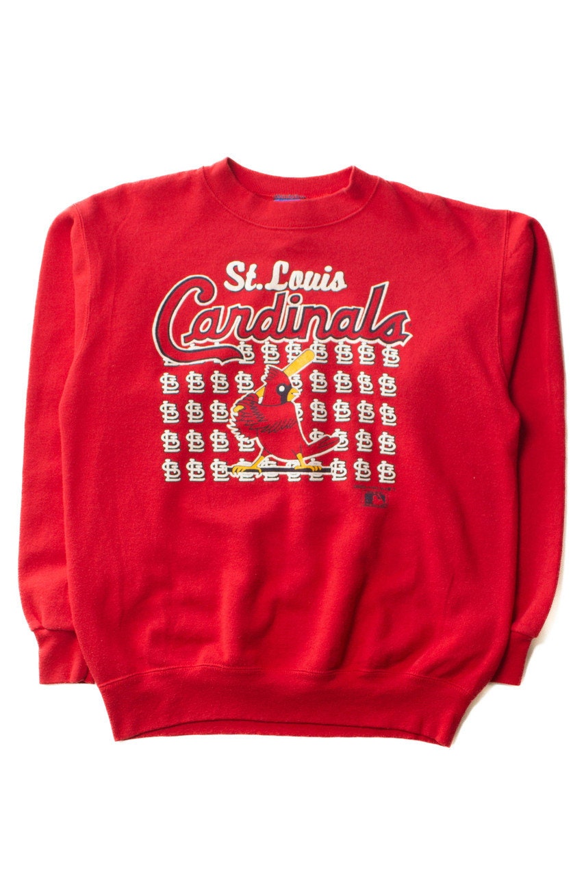 St. Louis Cardinals Antigua Victory Crewneck Chenille Pullover Sweatshirt -  Red