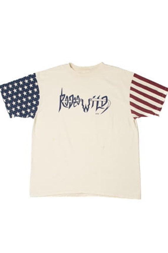 Vintage 1995 "Rodeo Wild" American Flag Print T-Sh