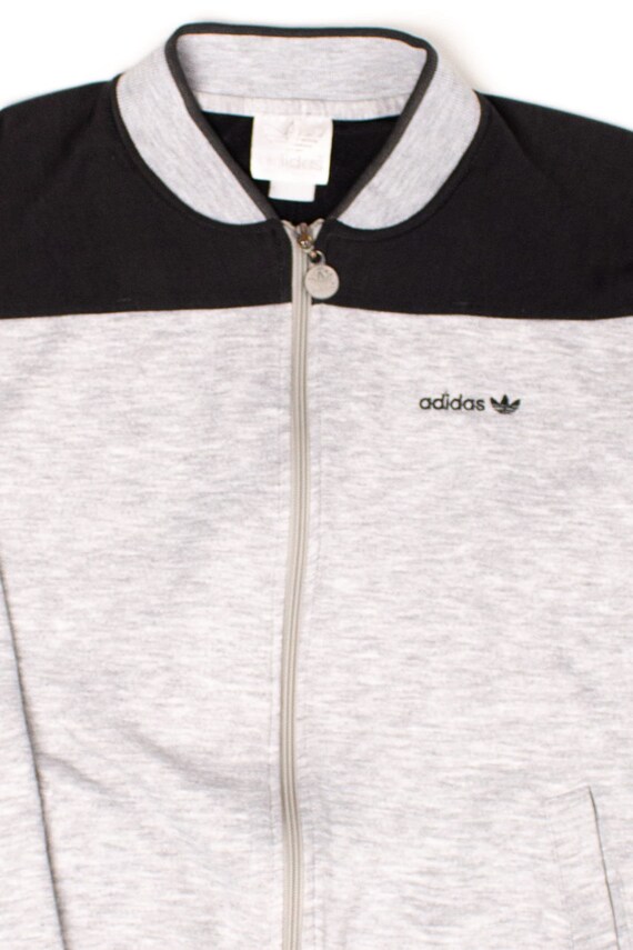 トップス 90s- old adidas sweat zip hoodie archive adidas Originals 90s Dark Grey Hoodie | Zumiez