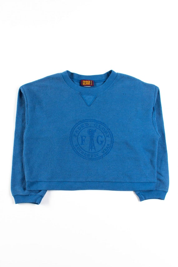 Vintage Faded Glory Cropped Sweatshirt Etsy