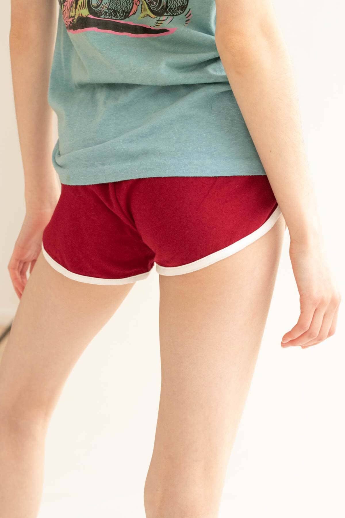 Burgundy Athletic Dolphin Shorts | Etsy 