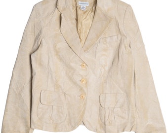 Vintage  Kim Rogers Snake Pattern Leather Blazer Jacket