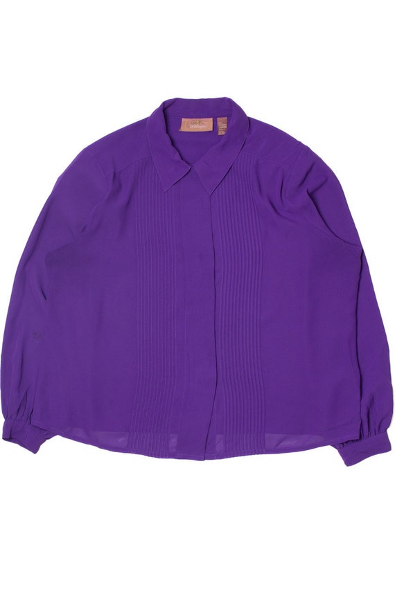 Vintage Purple Semi-Sheer Worthington Button Up Sh