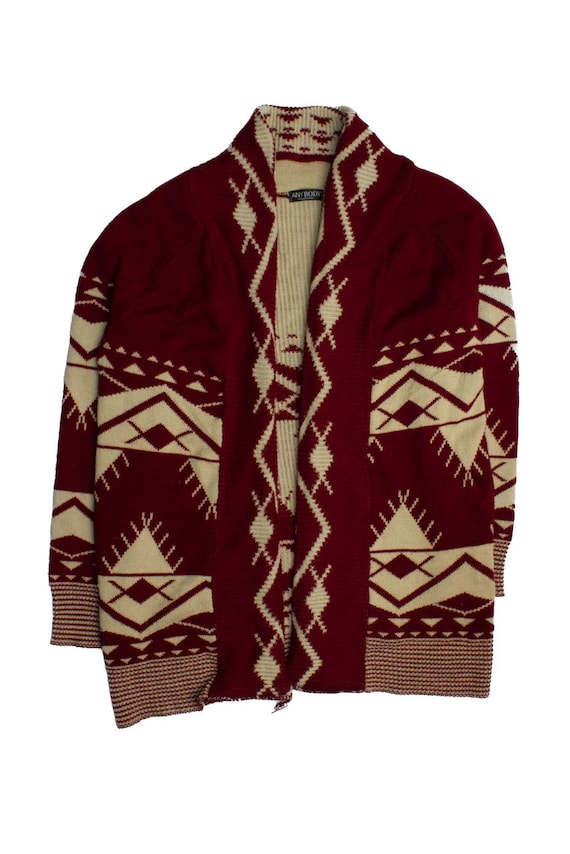 Vintage Anybody Fair Isle Cardigan Sweater (1990s)