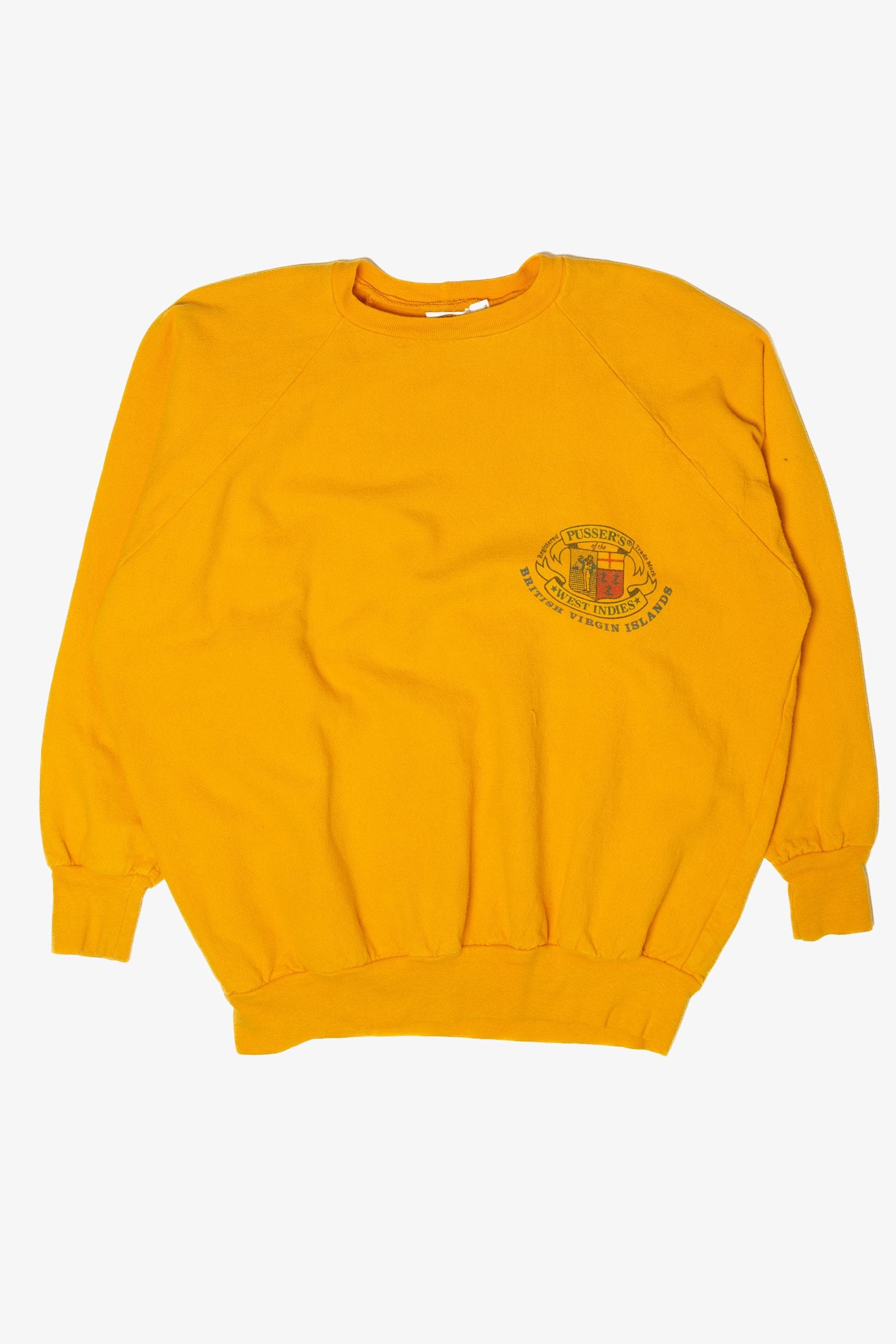 igusa 193 APPLE PIE SWEATSHIRT 黄色 トレーナー Vintage Pusser's West Indies British Virgin Isles Sweatshirt