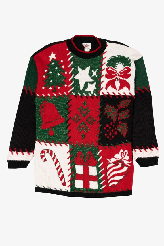 Vintage Black Nutcracker Ugly Christmas Pullover (1980s)