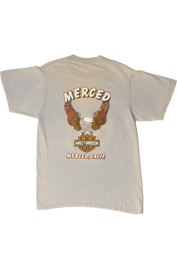 ヴィンテージ風ダメージ加工ハーレーダビッドソン レーシングTシャツ