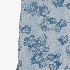 Vintage Blue Tommy Bahama Silk Hawaiian Button Up Shirt (2000s)