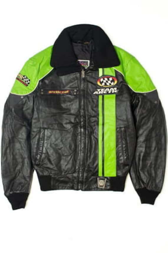 Vintage Team Arctic Cat Leather Jacket With Thinsu